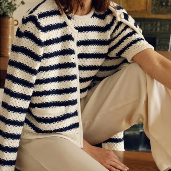 Rosae Paris The William Organic Cotton & Merino Wool Knitted Top - Size 2/4 - Picture 1 of 9